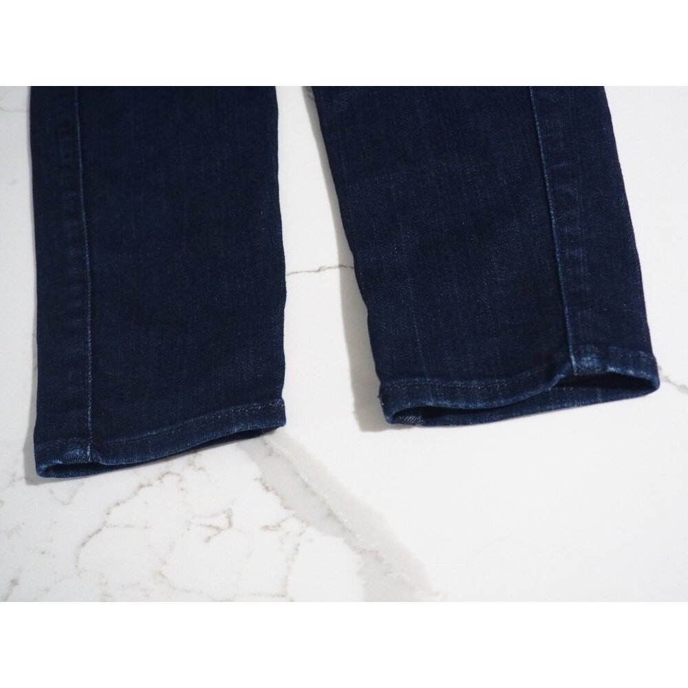 7 For All Mankind Blue Dark Wash Denim Ankle Gwenevere Skinny Jeans, Size 25 - Picture 6 of 11